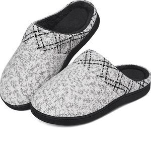 New Med 7/8 Grey Homitem House Shoes Memory Foam Slippers Indoor Outdoor…